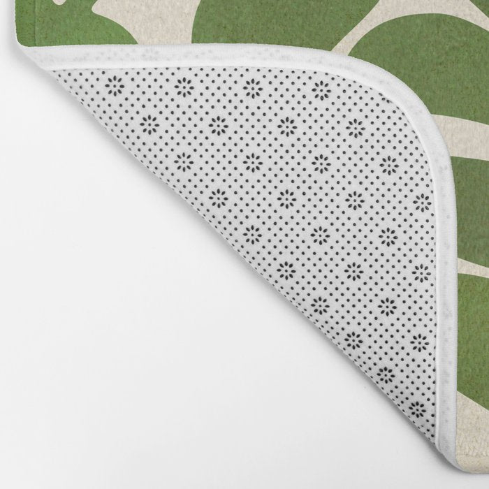 Boho Bouquet Vintage Botanical Illustration Bath Mat Gallery Image 2