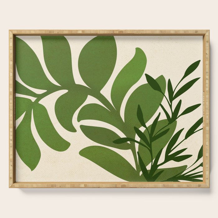 Boho Bouquet Vintage Botanical Illustration Serving Tray Gallery Image 1