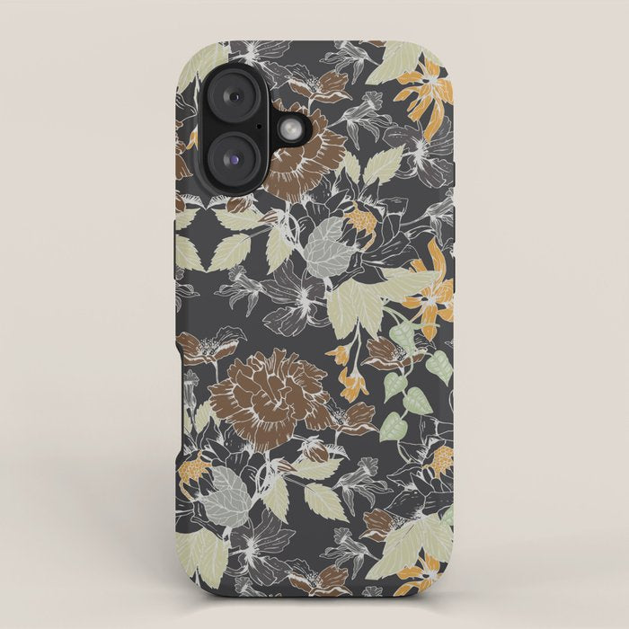 Vintage Midnight Florals iPhone Case Gallery Image 1