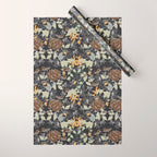 Vintage Midnight Florals Wrapping Paper Gallery Image 1