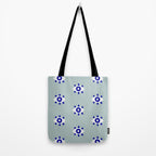 Evil Eye Dots - Mint & Navy Tote Bag Gallery Image 2