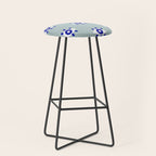 Evil Eye Dots - Mint & Navy Stool Gallery Image 1