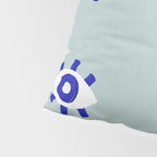 Evil Eye Dots - Mint & Navy Pillow Sham Gallery Image 4