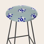 Evil Eye Dots - Mint & Navy Stool Gallery Image 2