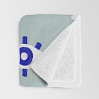 Evil Eye Dots - Mint & Navy Throw Blanket Gallery Image 3