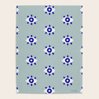 Evil Eye Dots - Mint & Navy Poster Gallery Image 4