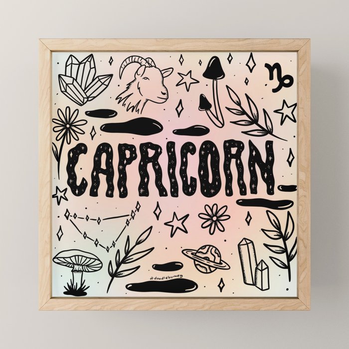 Celestial Capricorn Mini Art Print Gallery Image 1