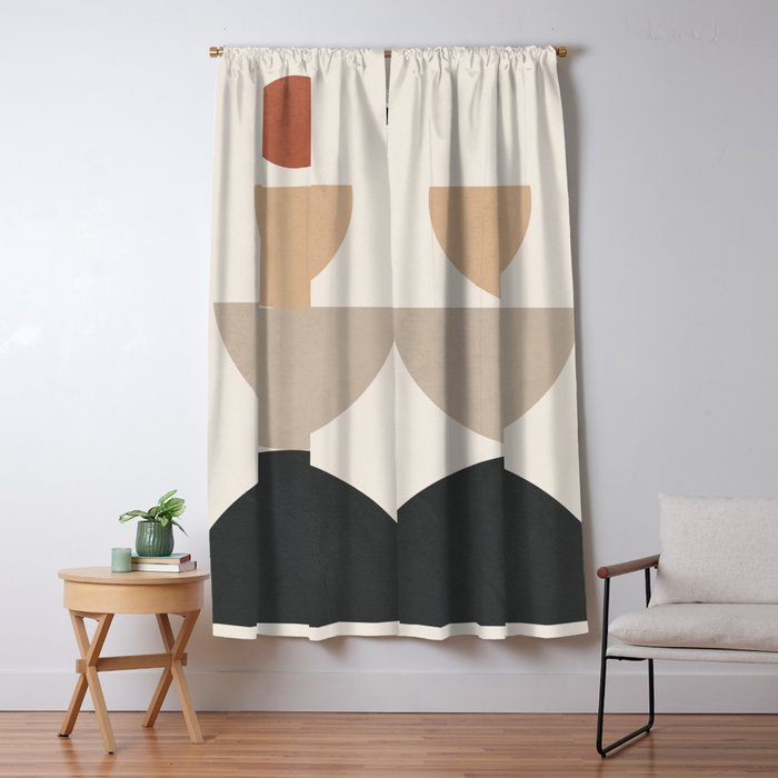 Geometric Modern Art 31 Window Curtain Gallery Image 1