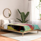 Mid-Century Modern 2 Cats - Graffiti Style Comforter Gallery Image 2