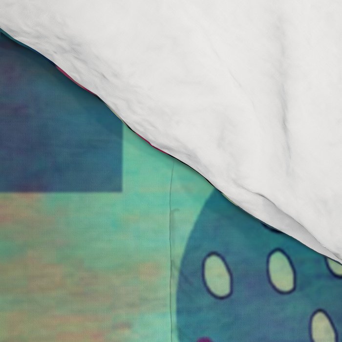 Mid-Century Modern 2 Cats - Graffiti Style Comforter Gallery Image 4