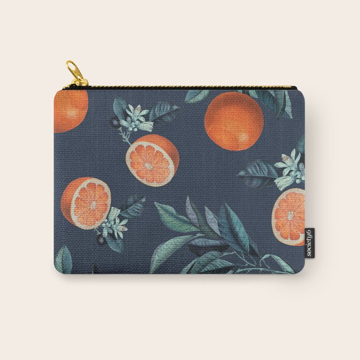 Lemon and Leaf Pattern VI Carry All Pouch Gallery Image 1
