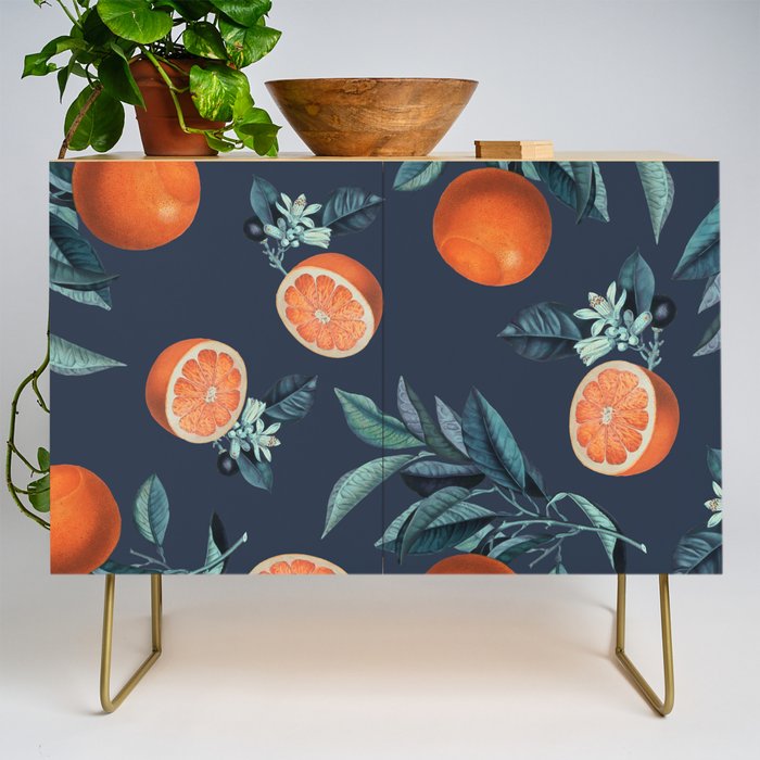 Lemon and Leaf Pattern VI Credenza Gallery Image 1