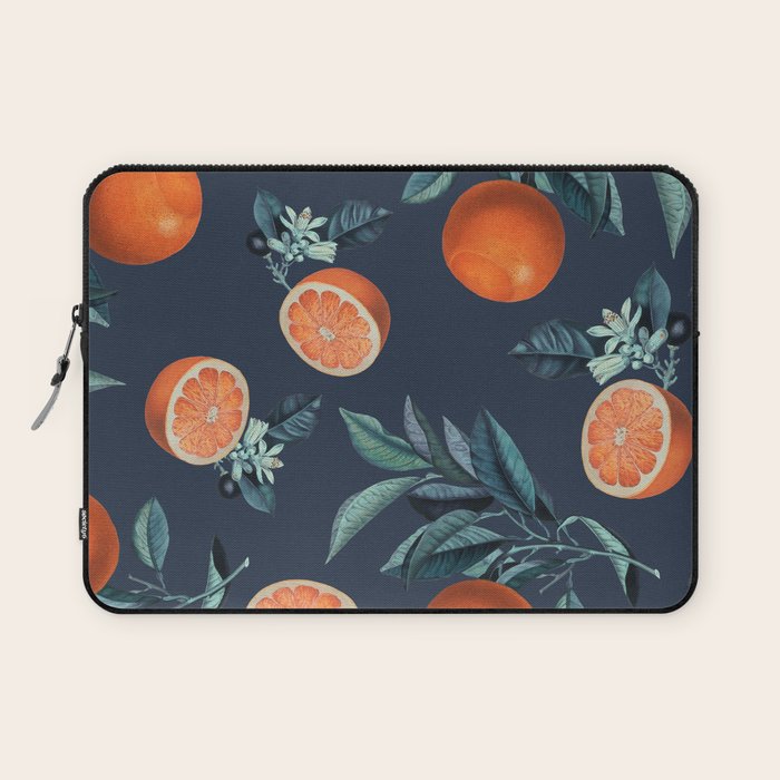 Lemon and Leaf Pattern VI Laptop Sleeve Gallery Image 1