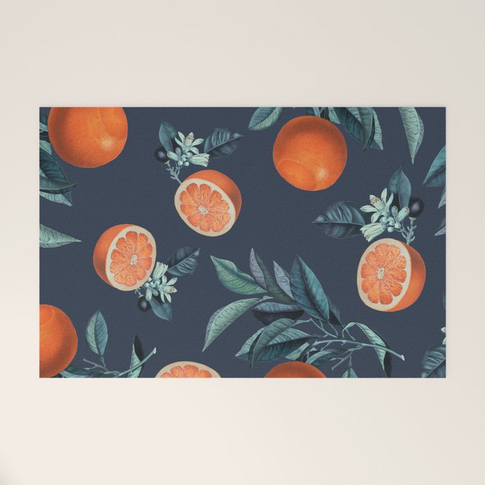 Lemon and Leaf Pattern VI Welcome Mat Gallery Image 1