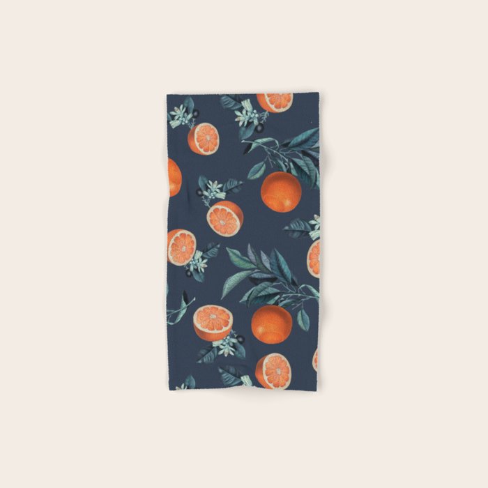 Lemon and Leaf Pattern VI Bath Towel Gallery Image 1