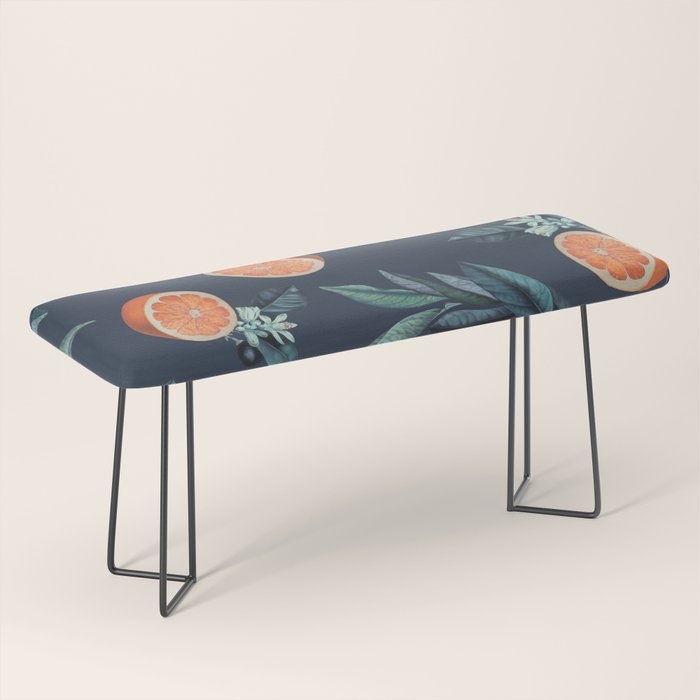 Lemon and Leaf Pattern VI Bench Gallery Image 1
