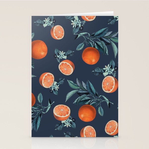 Lemon and Leaf Pattern VI Stationery Card Gallery Image 2