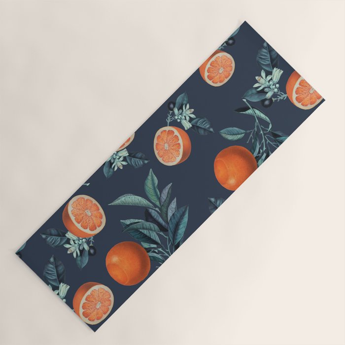 Lemon and Leaf Pattern VI Yoga Mat Gallery Image 1