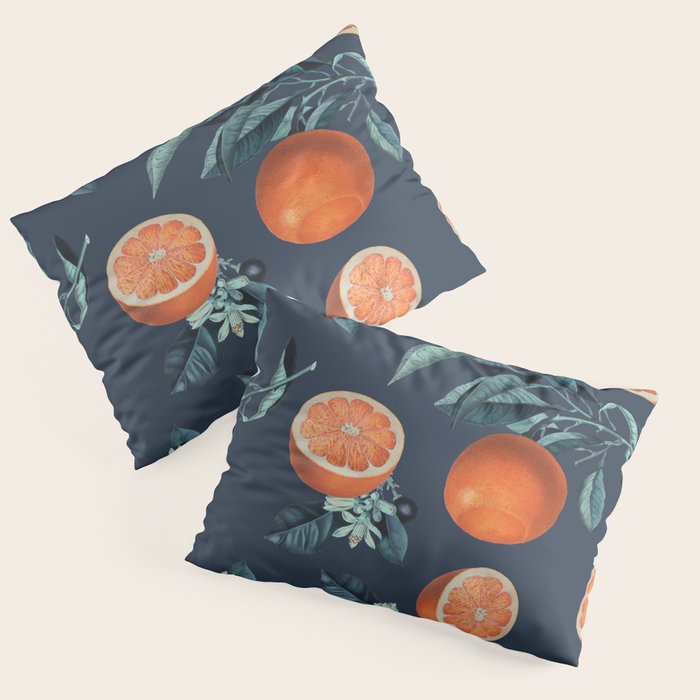 Lemon and Leaf Pattern VI Pillow Sham Gallery Image 1