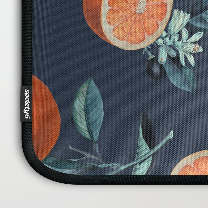 Lemon and Leaf Pattern VI Laptop Sleeve Gallery Image 3