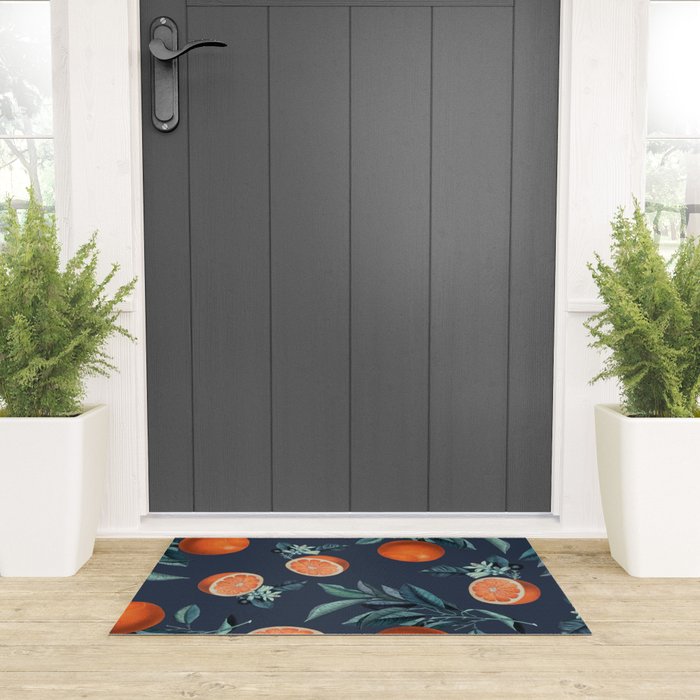 Lemon and Leaf Pattern VI Welcome Mat Gallery Image 3
