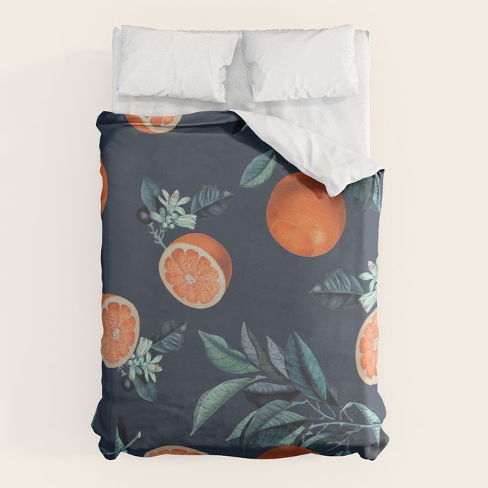 Lemon and Leaf Pattern VI Duvet Cover Gallery Image 6