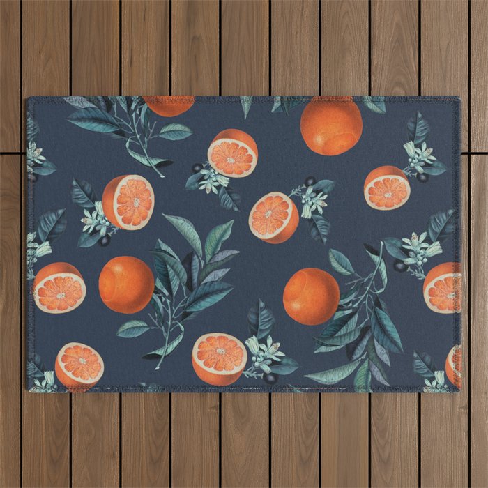 Lemon and Leaf Pattern VI Outdoor Rug Gallery Image 1