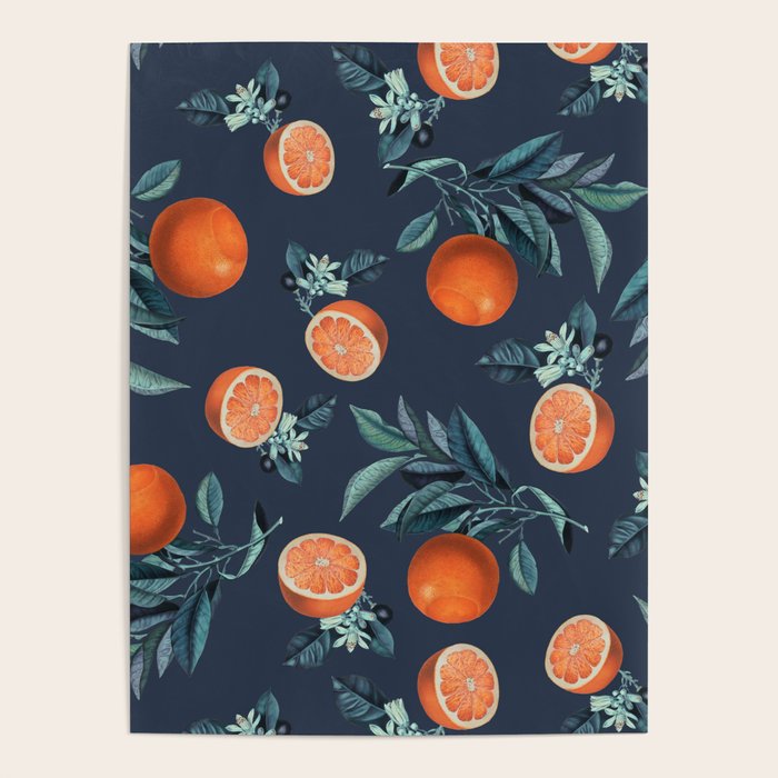Lemon and Leaf Pattern VI Poster Gallery Image 1