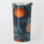 Lemon and Leaf Pattern VI Travel Mug Gallery Image 2