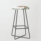 Cute Squirrel and Woodland, Watercolor Stool Gallery Image 1
