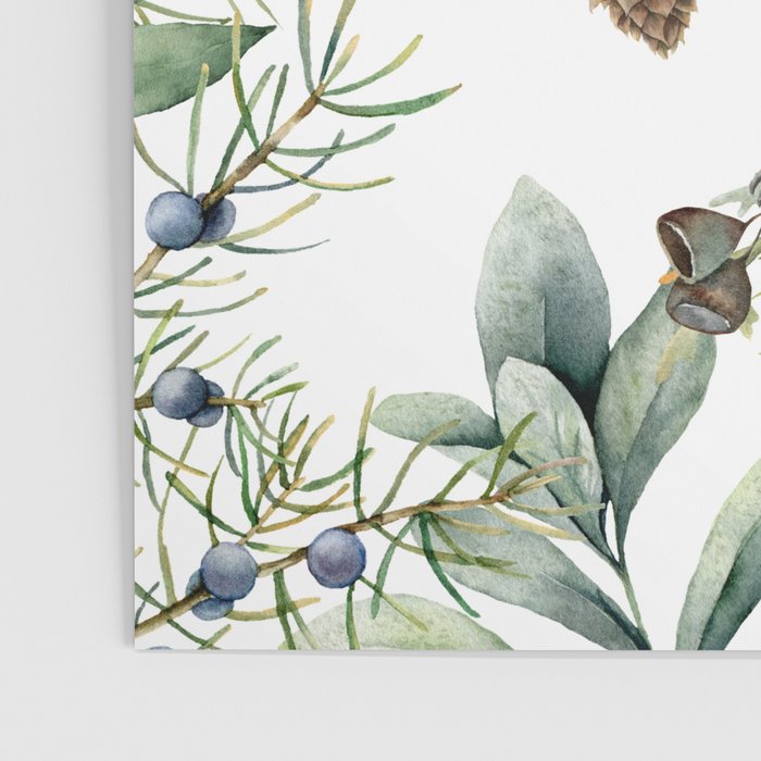 Cute Squirrel and Woodland, Watercolor Poster Gallery Image 3