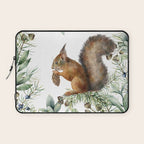 Cute Squirrel and Woodland, Watercolor Laptop Sleeve Gallery Image 1