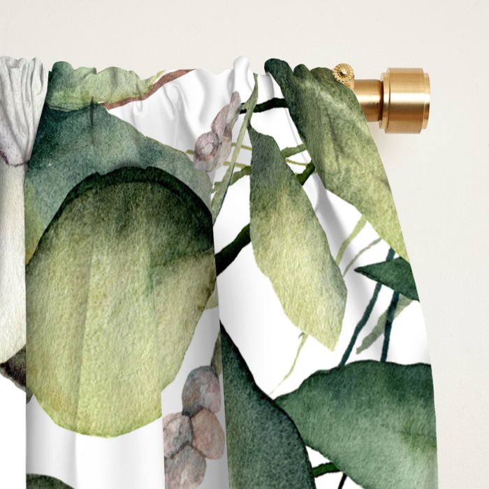 Cute Squirrel and Woodland, Watercolor Window Curtain Gallery Image 2