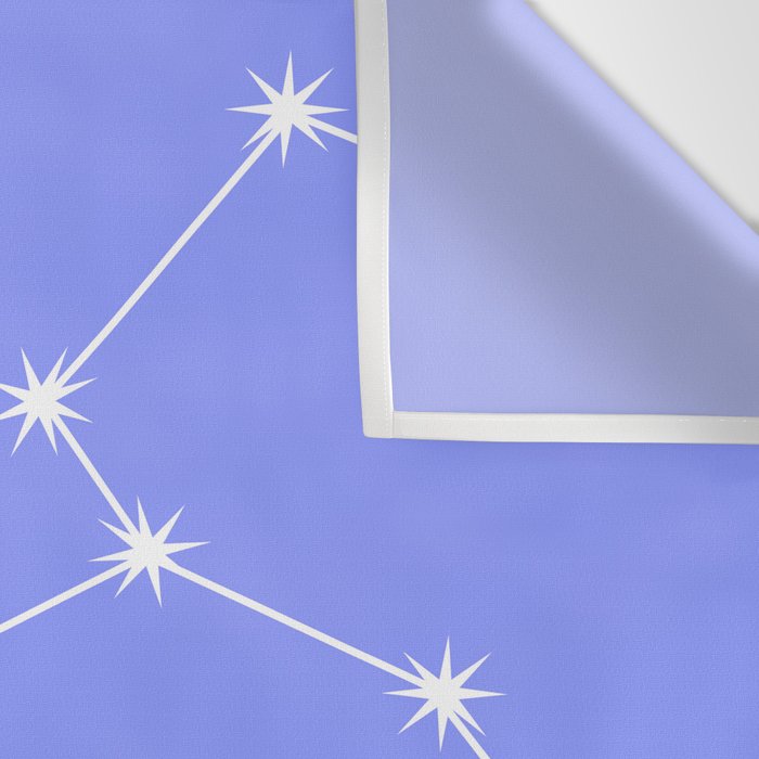 Leo Zodiac Star Constellation Line Art Pastel Purple Wall Tapestry Gallery Image 3