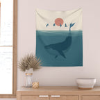 I'm like a bird - Whale Wall Tapestry Gallery Image 2