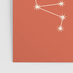 Sagittarius Zodiac Star Constellation Line Art Coral Red Poster Gallery Image 3