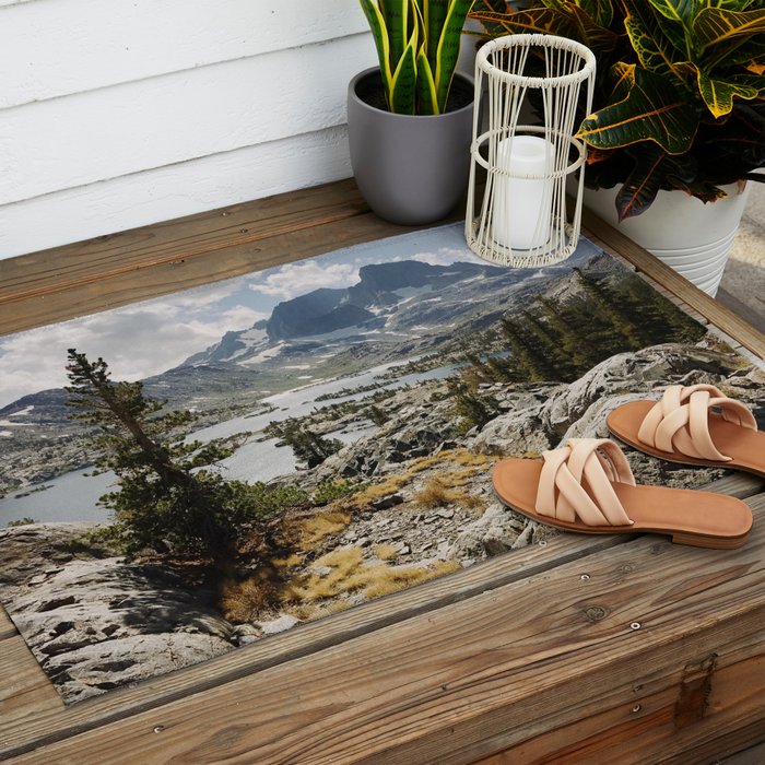 Partly Cloudy Afternoon in the Eastern Sierra Outdoor Rug Gallery Image 2