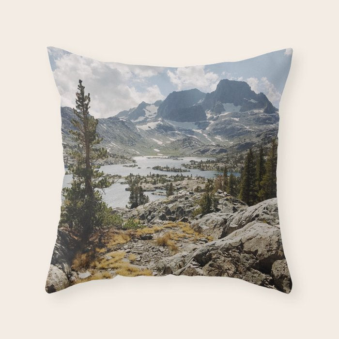 Partly Cloudy Afternoon in the Eastern Sierra Throw Pillow Gallery Image 6