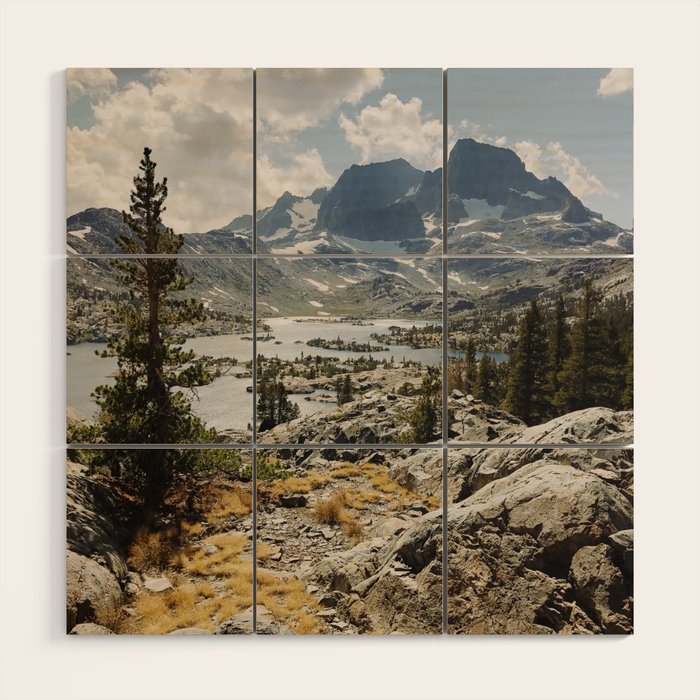 Partly Cloudy Afternoon in the Eastern Sierra Wood Wall Art Gallery Image 1