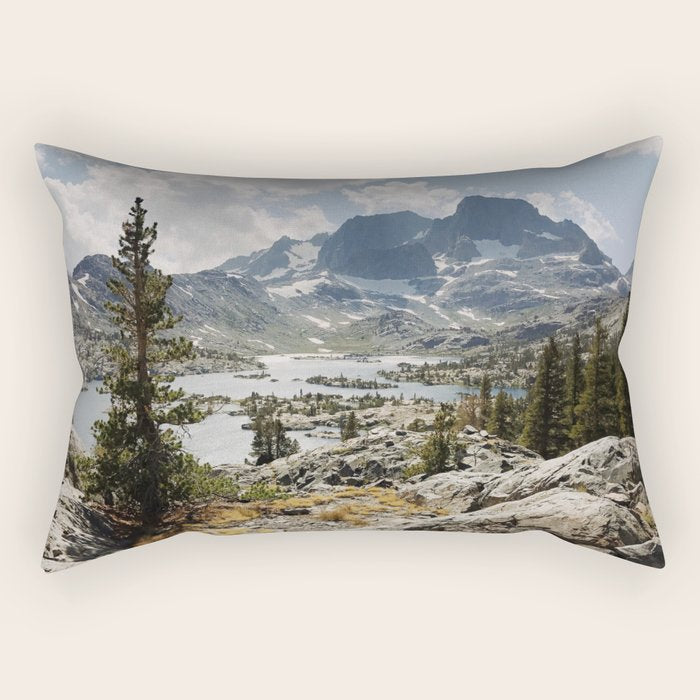 Partly Cloudy Afternoon in the Eastern Sierra Rectangular Pillow Gallery Image 1