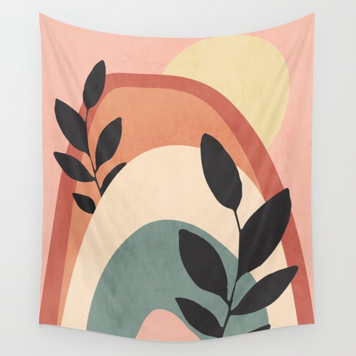 Abstract Art Rainbow 6 Wall Tapestry Gallery Image 4