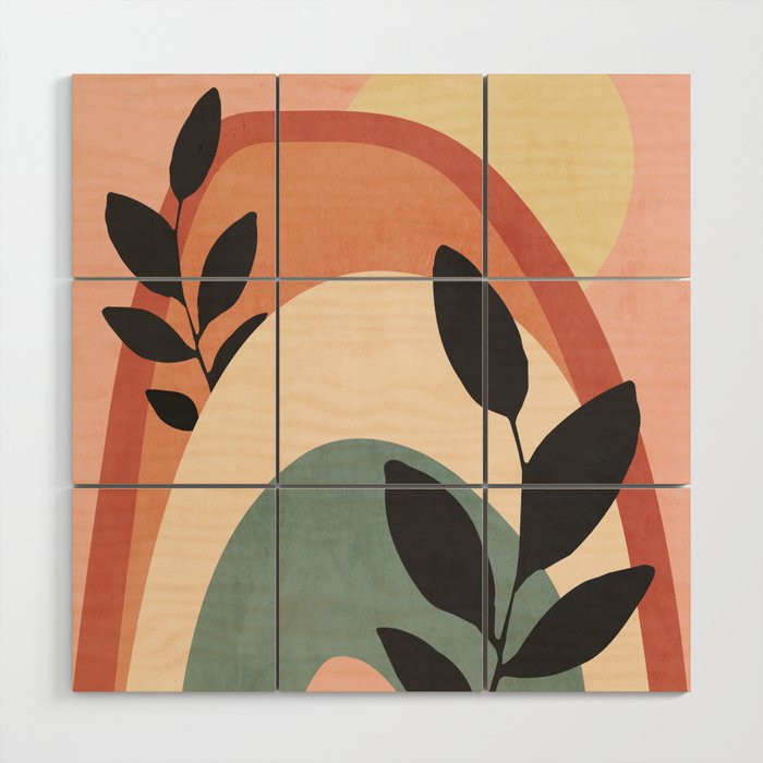 Abstract Art Rainbow 6 Wood Wall Art Gallery Image 1