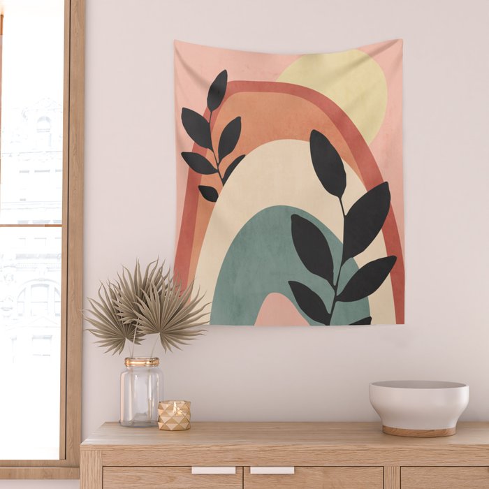 Abstract Art Rainbow 6 Wall Tapestry Gallery Image 2