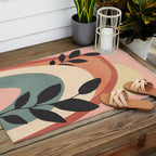 Abstract Art Rainbow 6 Outdoor Rug Gallery Image 2