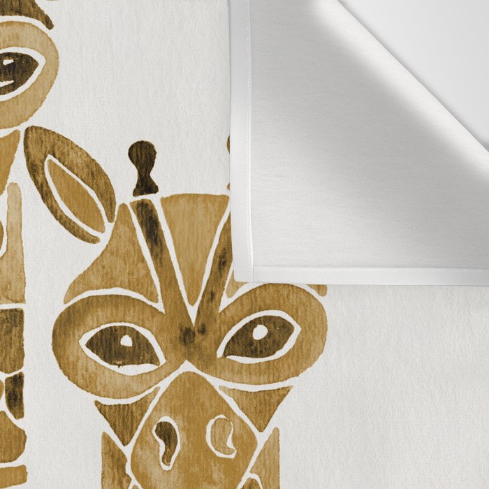 Giraffes - Sepia Palette Wall Tapestry Gallery Image 3