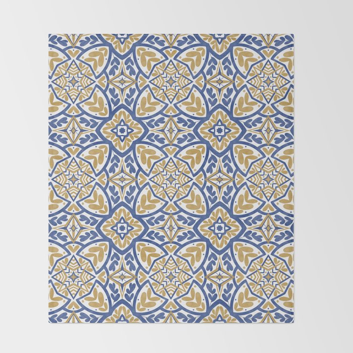 Intricate Ornamentals tiles NS Throw Blanket Gallery Image 2