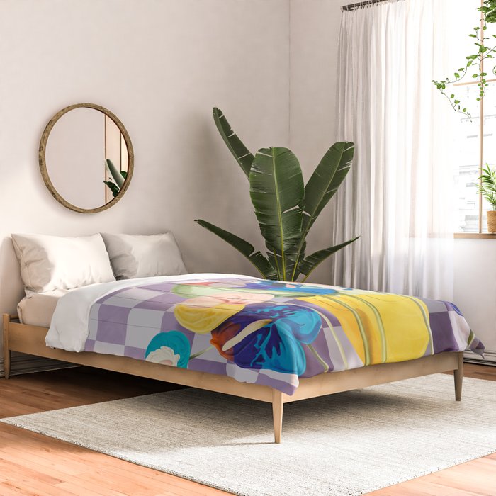 Modern artistic flowery tropical II Comforter Gallery Image 2