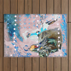 The Lovers In Pink Outdoor Rug Gallery Image 1