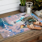 The Lovers In Pink Outdoor Rug Gallery Image 2