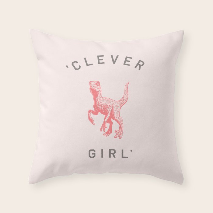 Clever Girl Throw Pillow Gallery Image 1